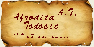 Afrodita Todosić vizit kartica